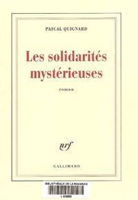 Solidarité mystérieuse 001