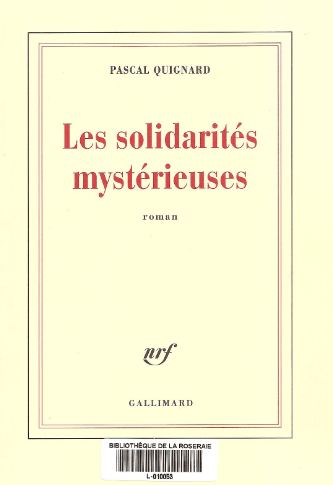 Solidarité mystérieuse 001