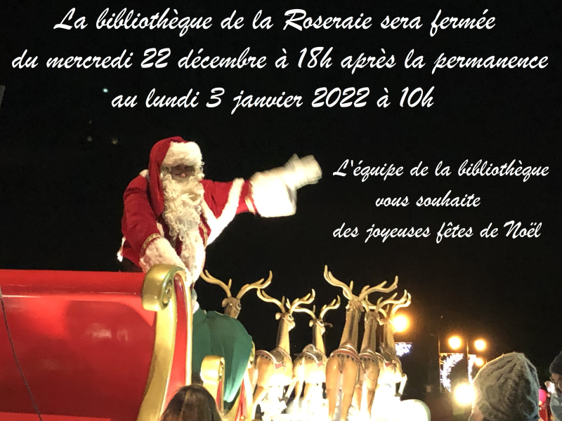 Affiche fermeture 2021 NOËL