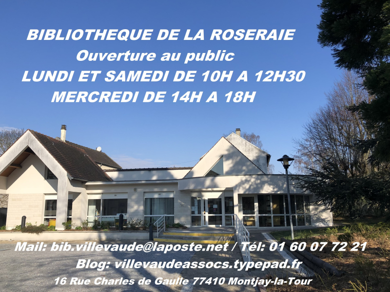 Affiche présentation bibliothèque au 14 mars